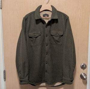Men's Freedom Foundry Sherpa-Lined Shirt Jacket, Dark Olive Green, L